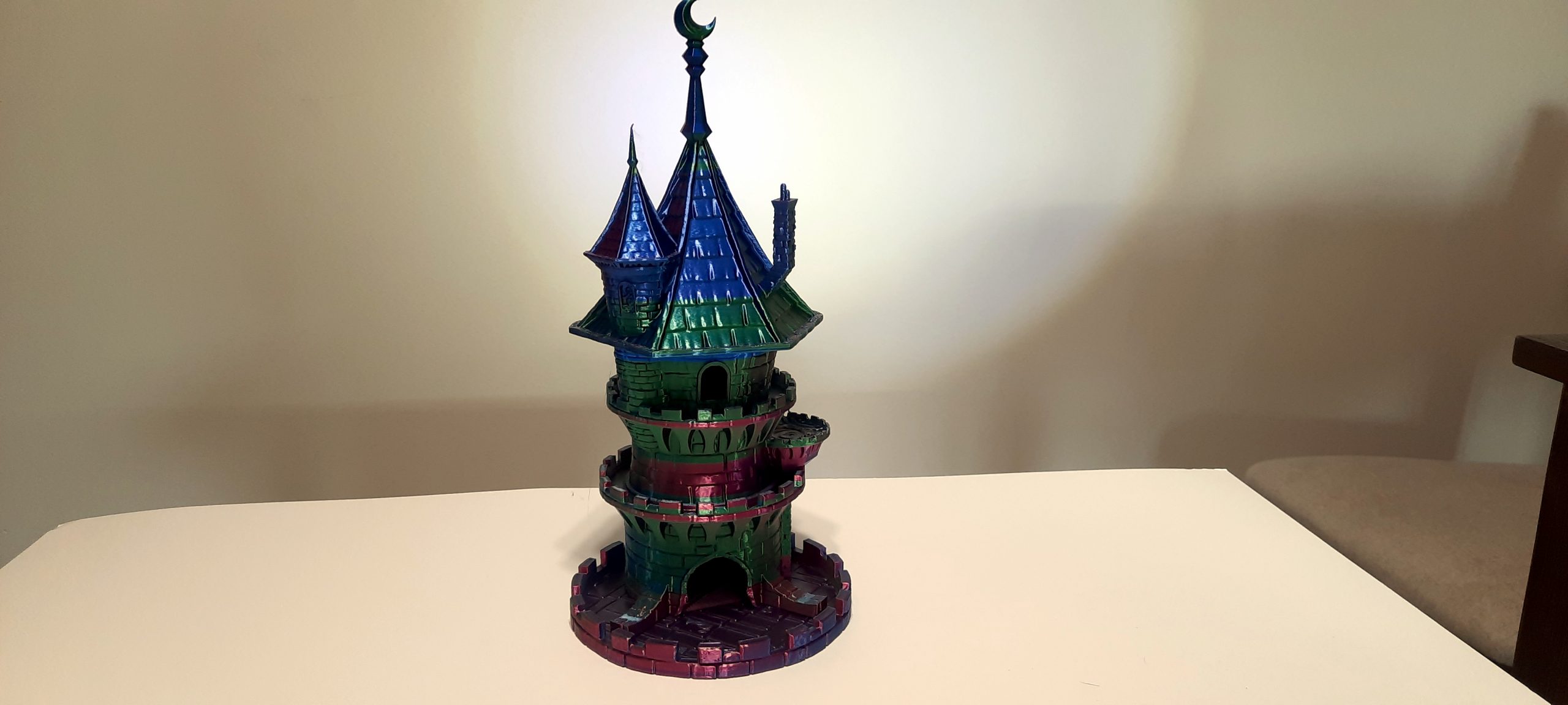 Wizard Dice Tower Silk Tri color