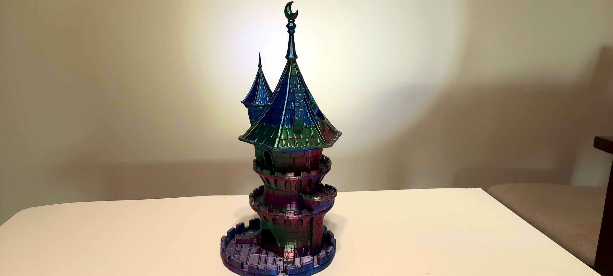 Wizard Dice Tower Silk Tri color