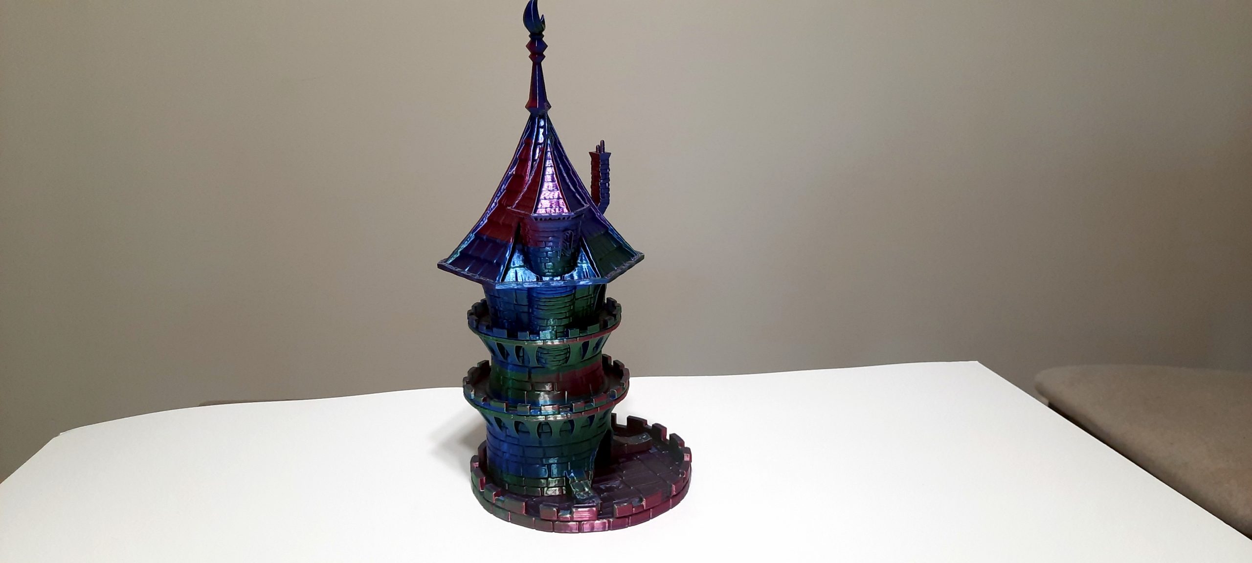Wizard Dice Tower Tri-Color Silk