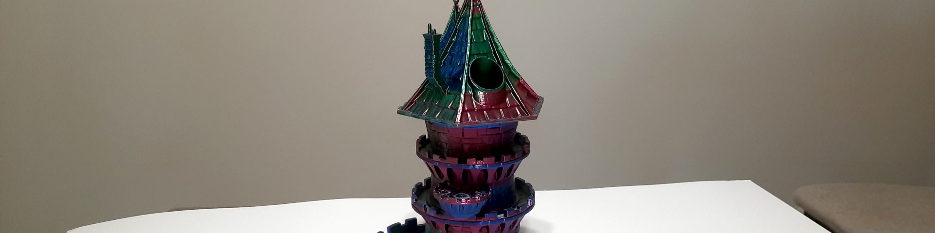 Wizard Dice Tower Tri-Color Silk