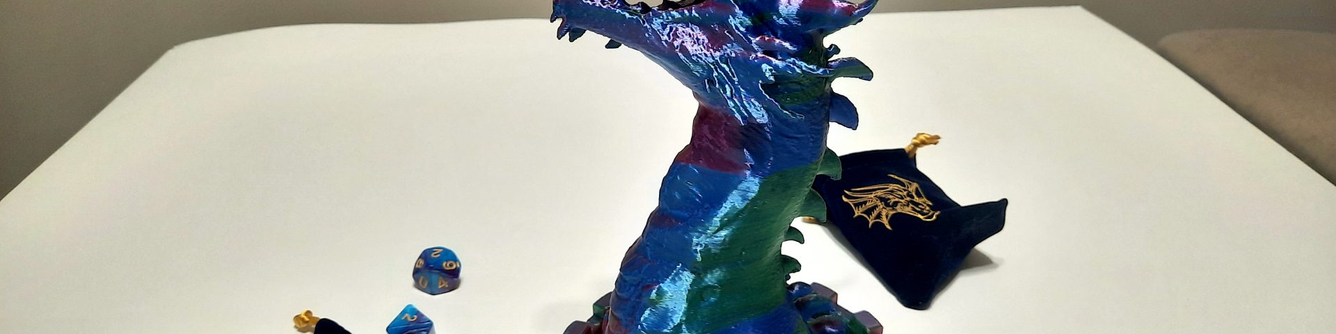 Tri-color Silk PLA Dragon Dice Tower