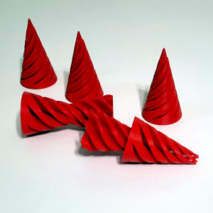 red fidget cone